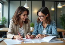 Bienveillance : comment adopter une attitude positive au quotidien ? Femme d'âge moyen aidant une collègue au bureau