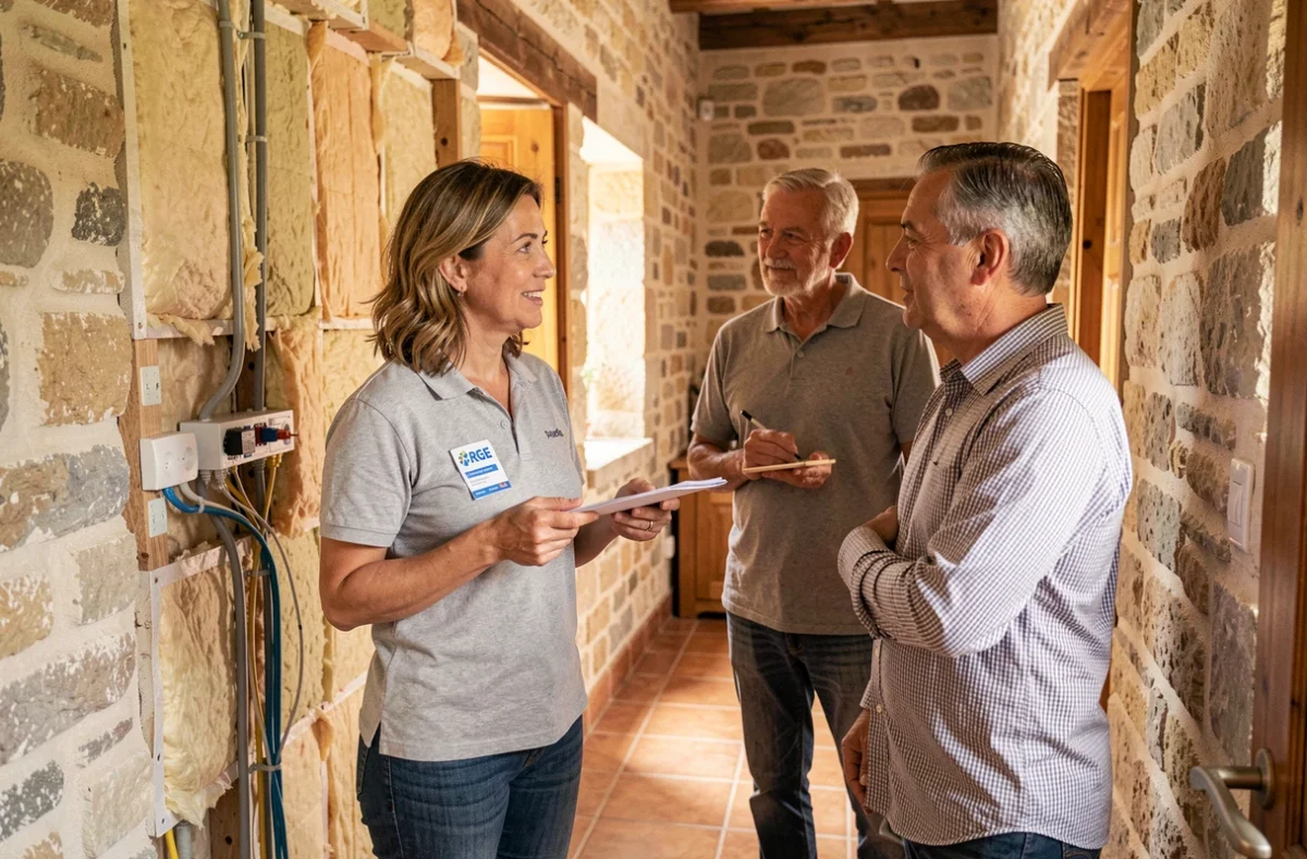 Spécialiste Engie Home Services en rénovation énergétique RGE chez un particulier en maison provençale